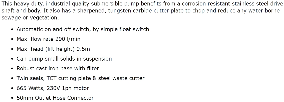 משאבת מים חשמלית CLARKE HSEC650A